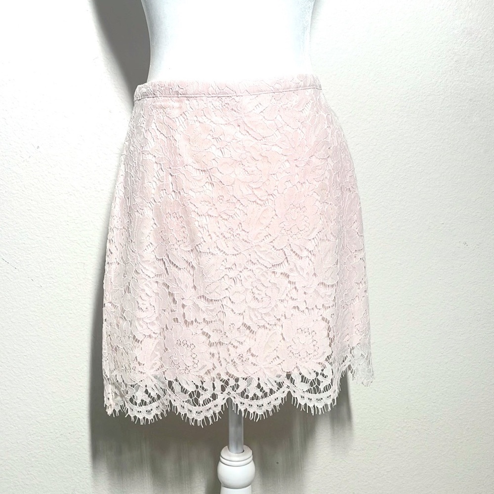 GB For Dillards peach lace skirt